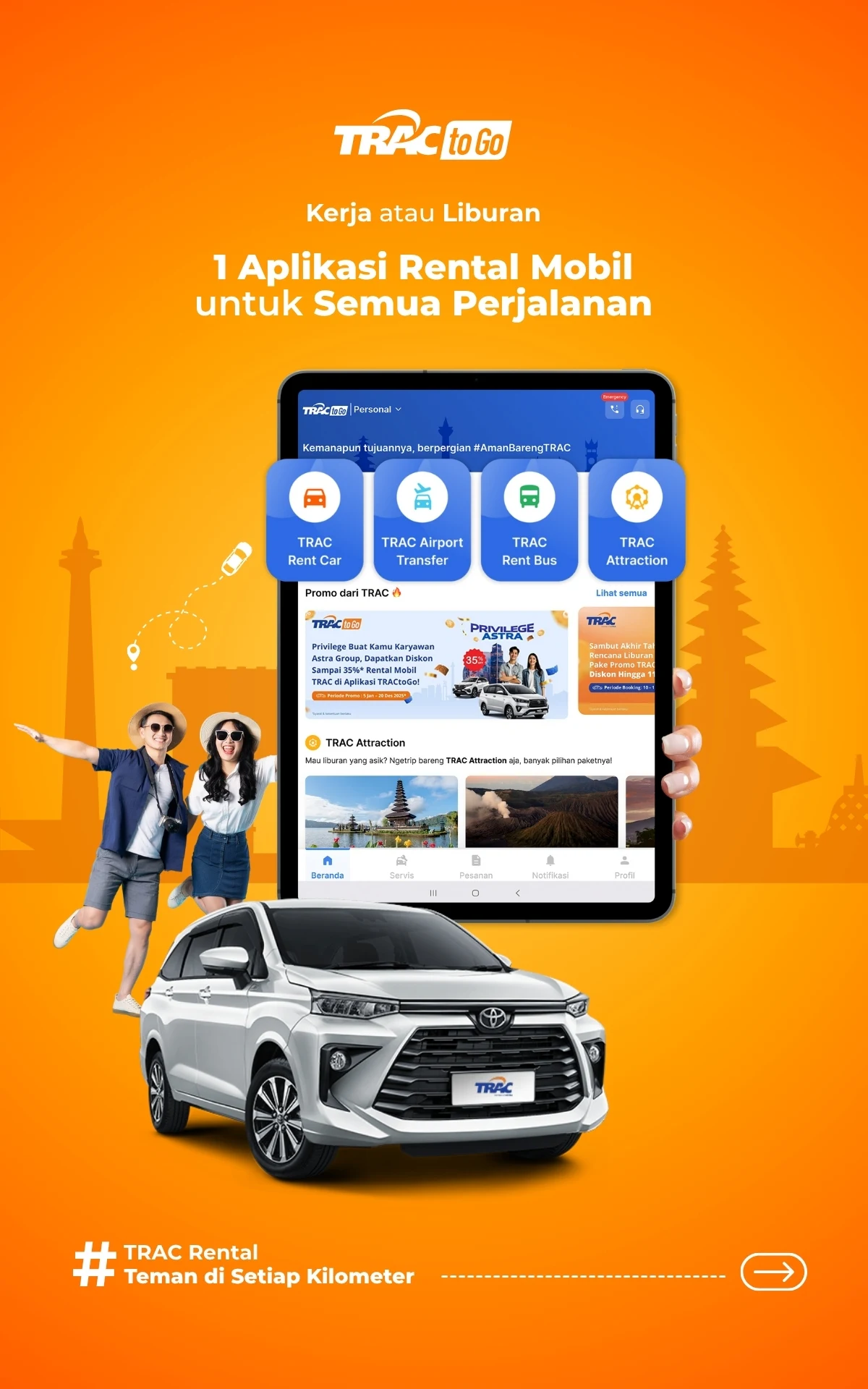 TRACtoGo: Rental Mobil & Bus screenshot