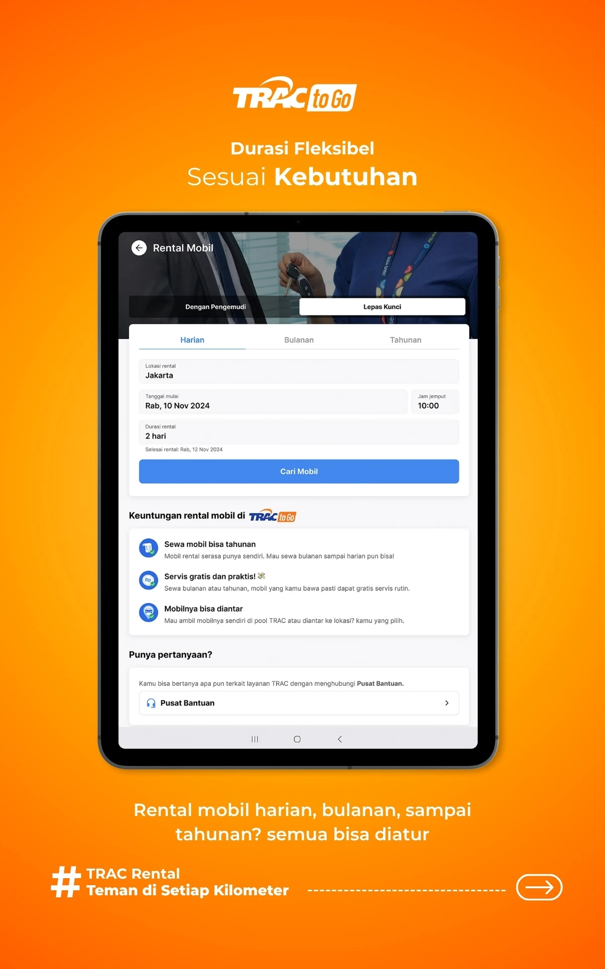 TRACtoGo: Rental Mobil & Bus screenshot