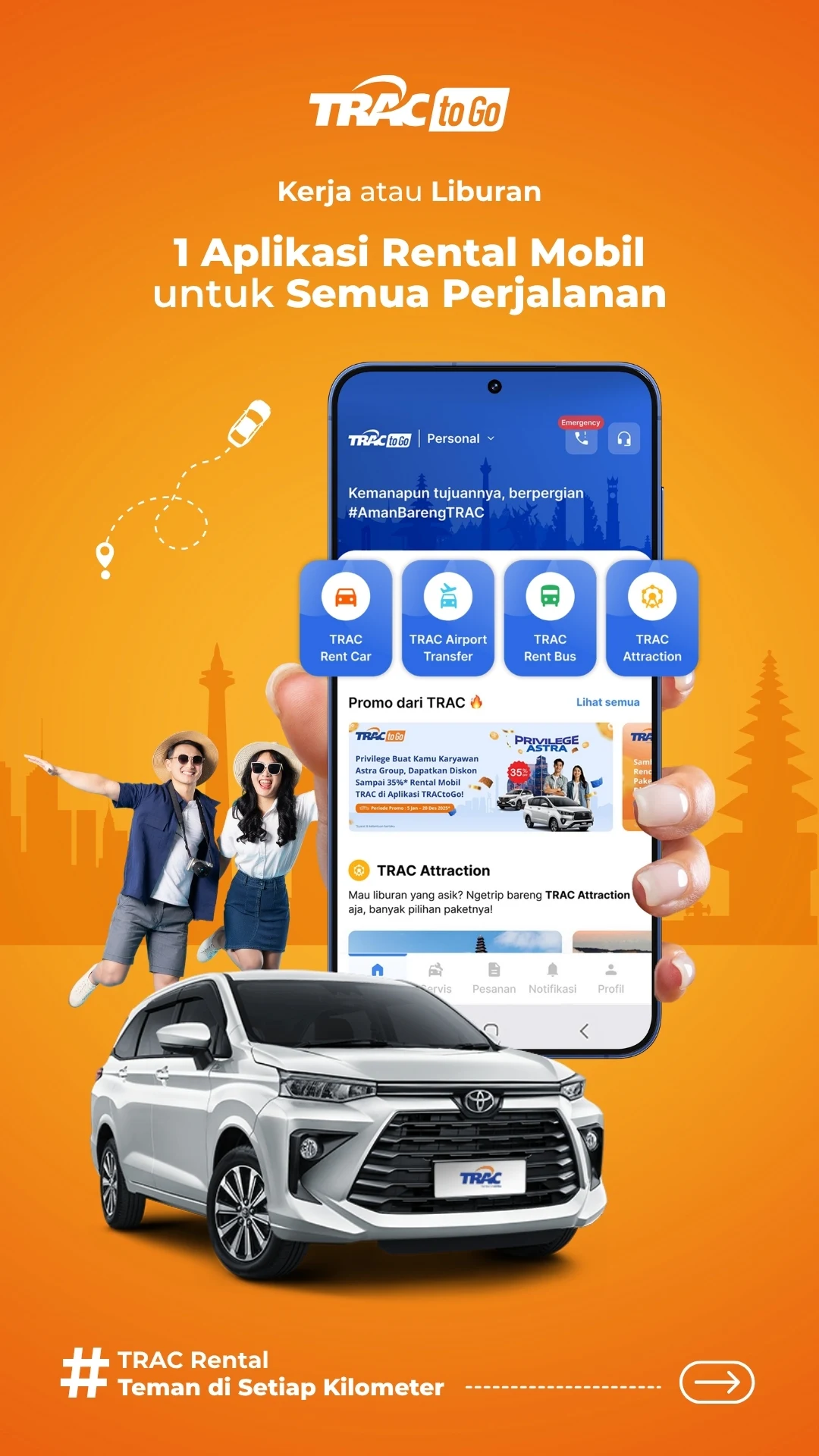 TRACtoGo: Rental Mobil & Bus screenshot
