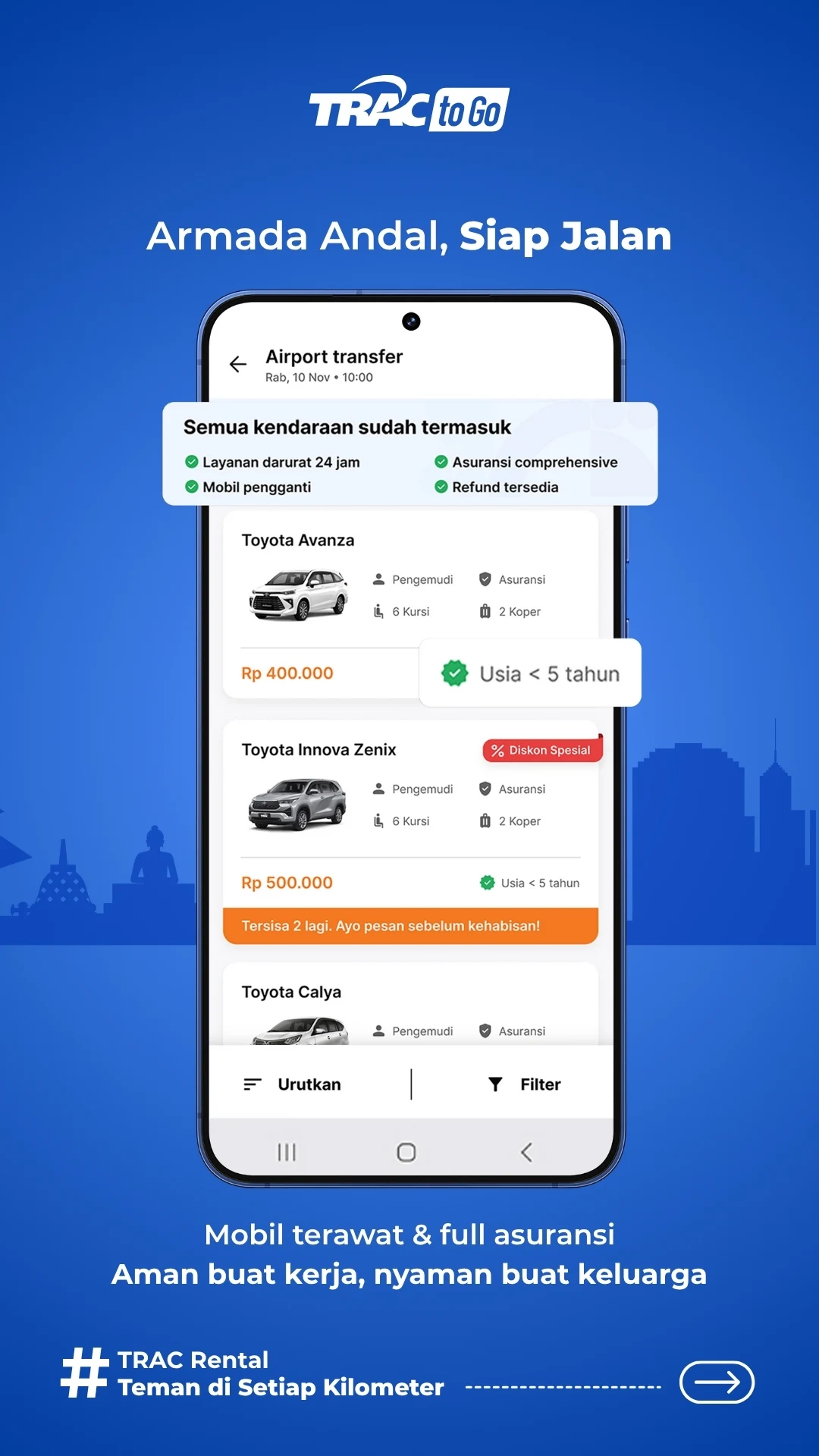 TRACtoGo: Rental Mobil & Bus screenshot