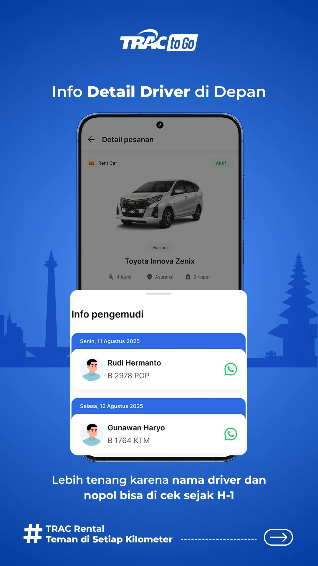 TRACtoGo: Rental Mobil & Bus screenshot